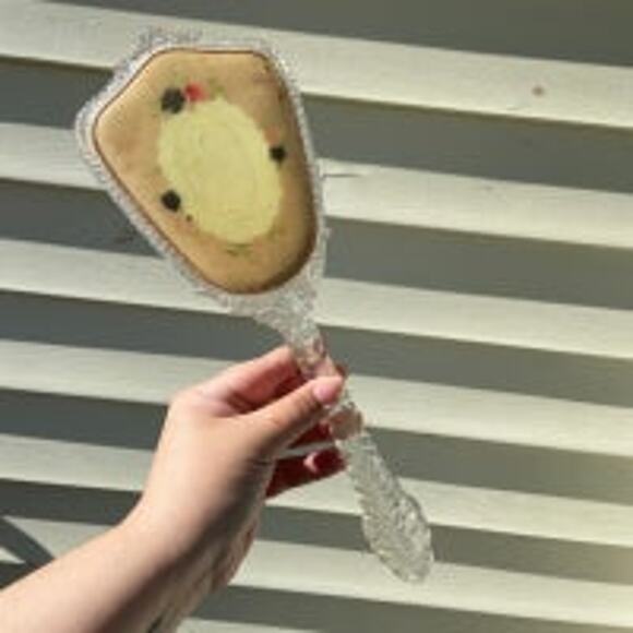 Vintage Plastic Ornate Hand Mirror - Picture 8 of 8